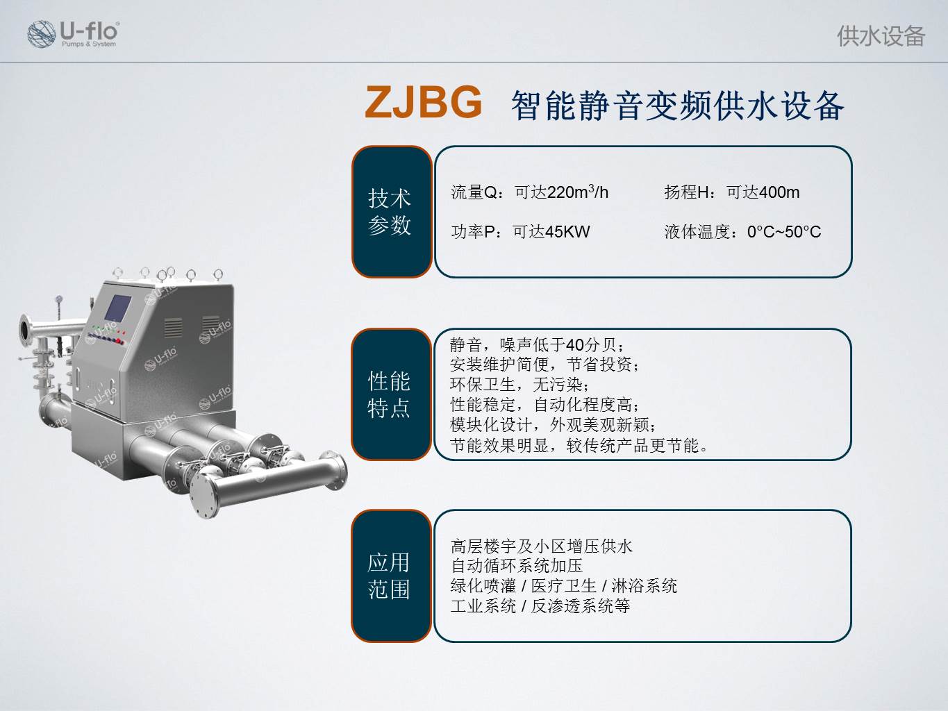 U-flo ZJBG 智能靜音變頻供水設備