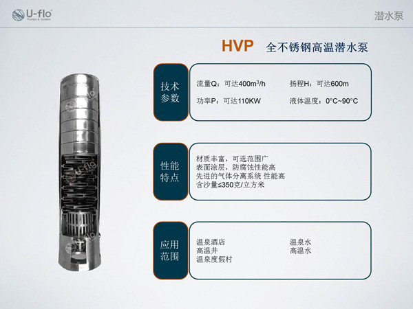 耐高溫潛水泵的技術參數